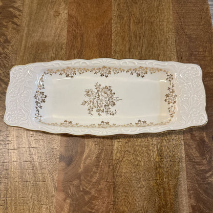 Ornate Gold and White Tray SMALLS