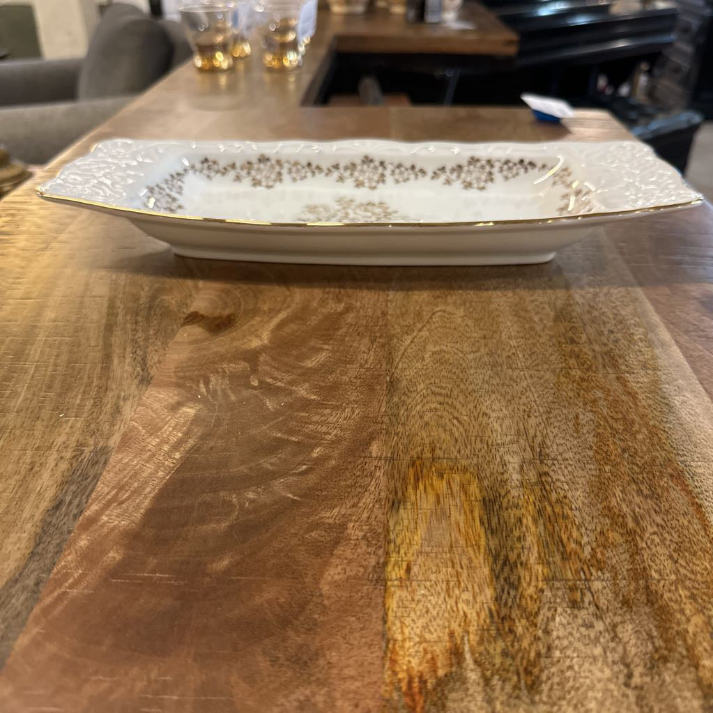 Ornate Gold and White Tray SMALLS