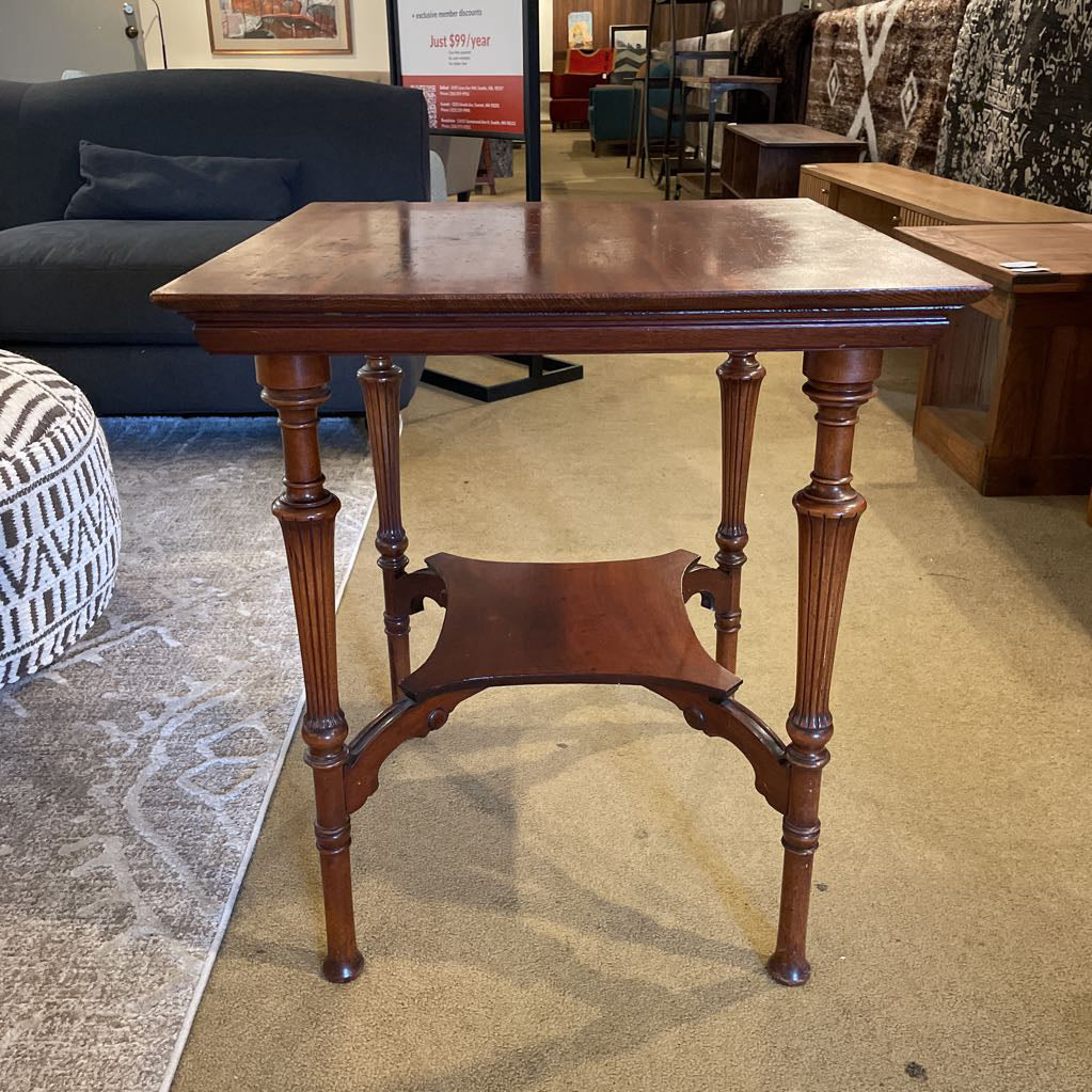 Victorian Style Cherry 2 Tier Side Table C SIDE TABLES