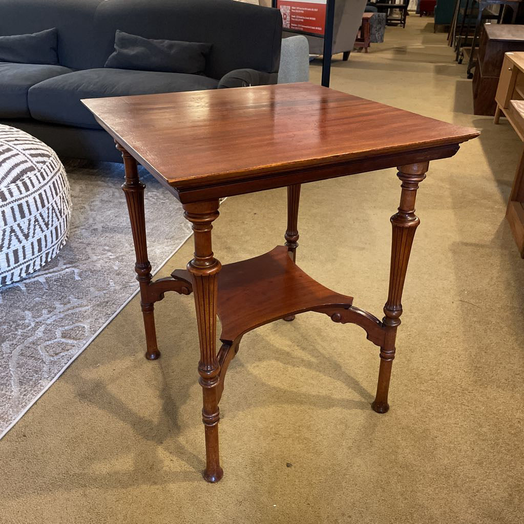 Victorian Style Cherry 2 Tier Side Table C SIDE TABLES
