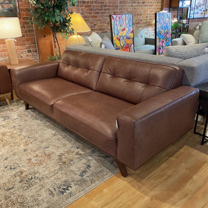 Odense Coffee Leather Sofa