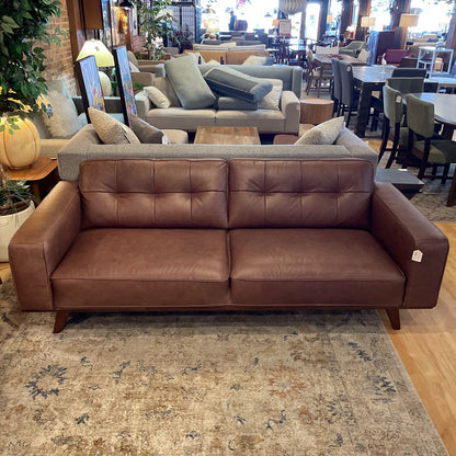 Odense Coffee Leather Sofa