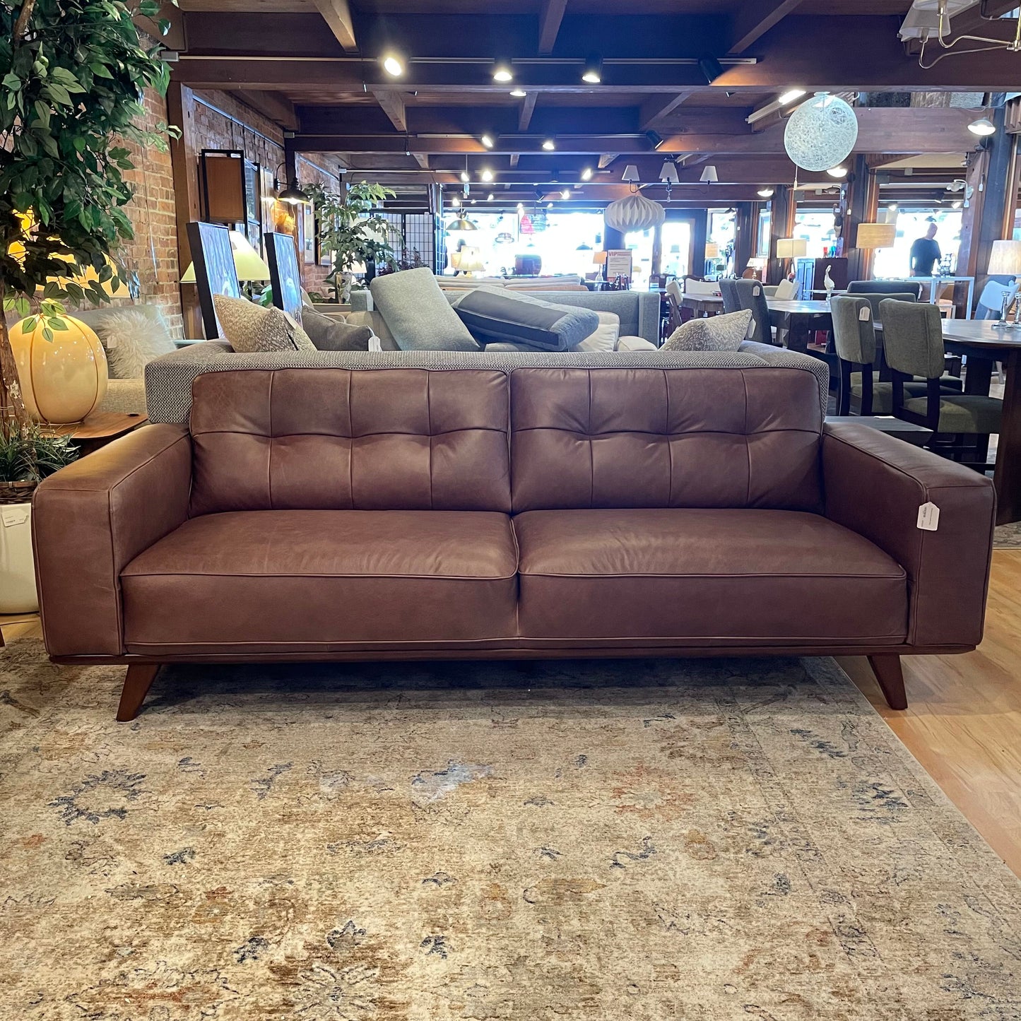Odense Coffee Leather Sofa