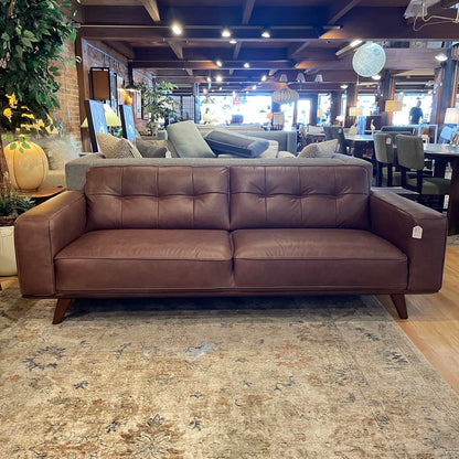 Odense Coffee Leather Sofa
