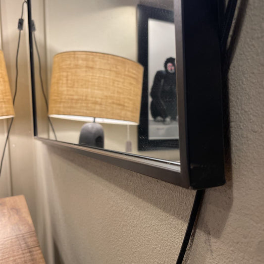 Thin Black Metal Frame Rectangular Mirror C MIRRORS