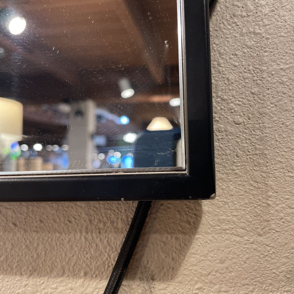 Thin Black Metal Frame Rectangular Mirror C MIRRORS
