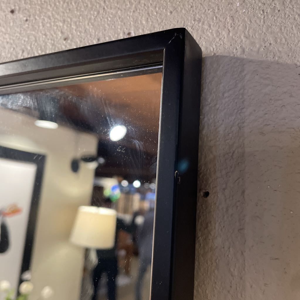 Thin Black Metal Frame Rectangular Mirror C MIRRORS