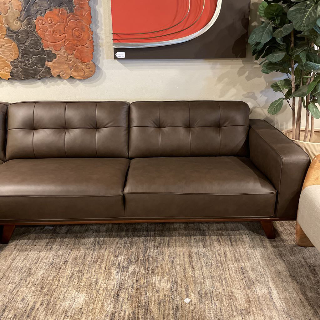 Odense Chocolate Leather LAF Sectional U SECTIONALS LAF