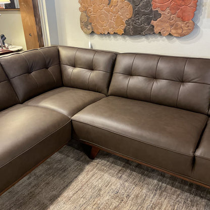 Odense Chocolate Leather LAF Sectional U SECTIONALS LAF