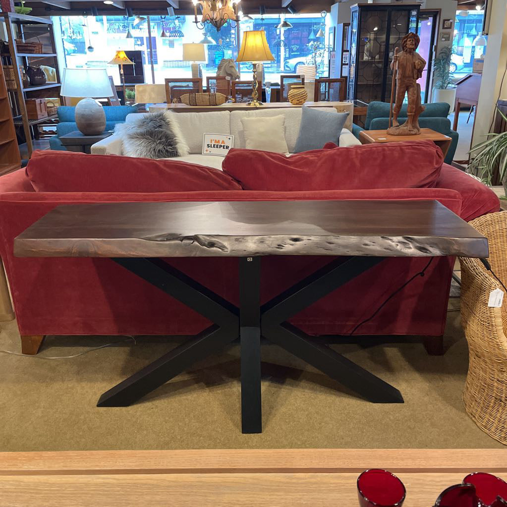Eberhard Wood and Steel Console Table