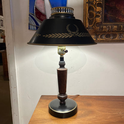 Black Shade Colonial Table Lamp LAMPS