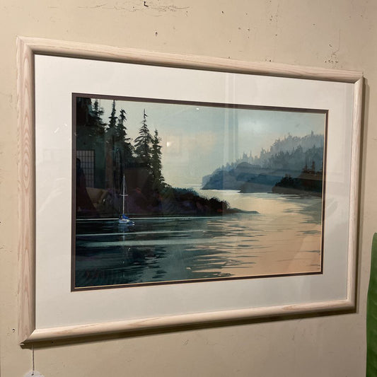 Joan Pinney Riverscape Original Watercolor ART