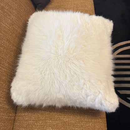 Pottery Barn Faux Fur & Knitted Pillow U PILLOWS