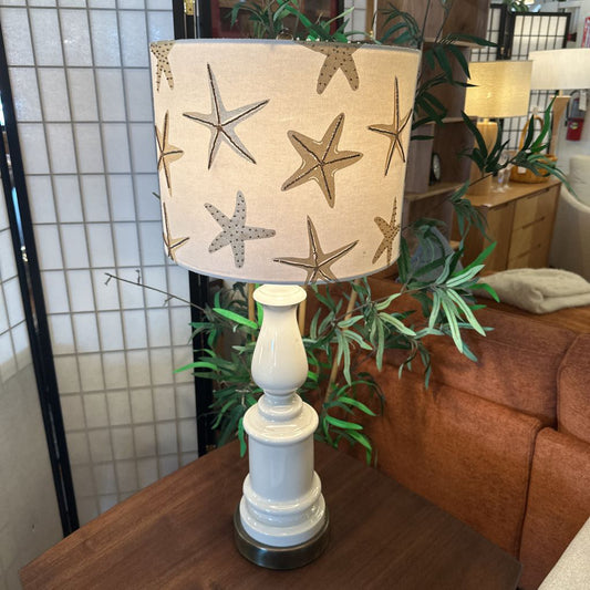 Sea Themed Tall White Table Lamp LAMPS