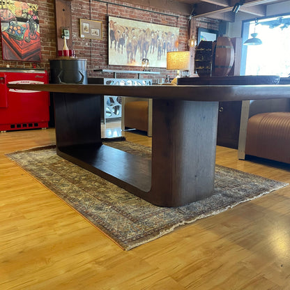 RH Oslo Brown Oak Dining Table w Open Base C DINING TABLES