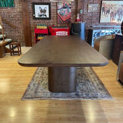 RH Oslo Brown Oak Dining Table w Open Base C DINING TABLES