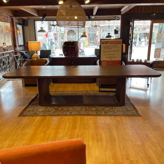 RH Oslo Brown Oak Dining Table w Open Base C DINING TABLES