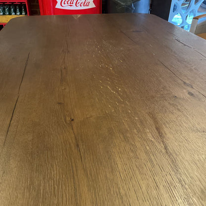 RH Oslo Brown Oak Dining Table w Open Base C DINING TABLES
