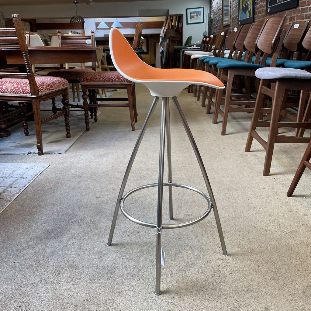 STUA ONDA Orange + White Swivel Stool C STOOLS