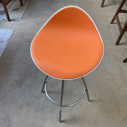 STUA ONDA Orange + White Swivel Stool C STOOLS