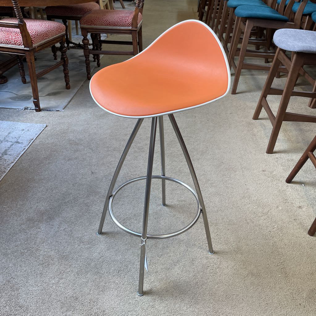 STUA ONDA Orange + White Swivel Stool C STOOLS