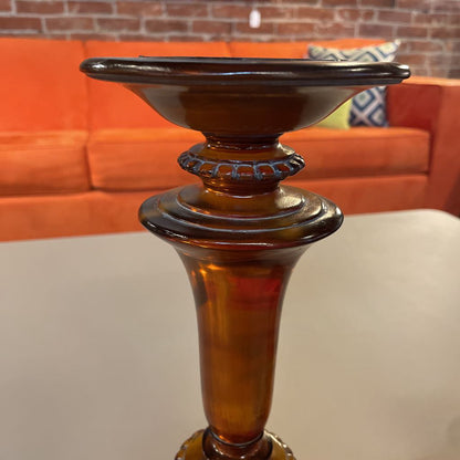 Orange Resin 2 Height Candleholder SET OF 2 UNIQUE FINDS