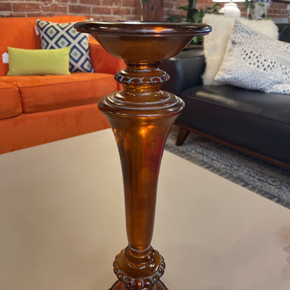 Orange Resin 2 Height Candleholder SET OF 2 UNIQUE FINDS