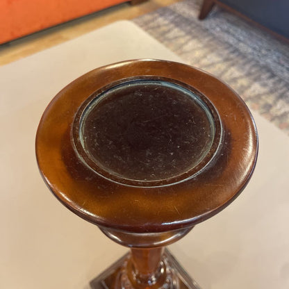 Orange Resin 2 Height Candleholder SET OF 2 UNIQUE FINDS