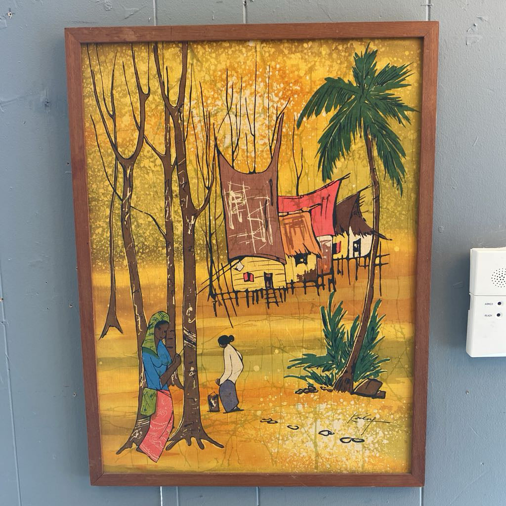 Vintage Milesian Village Signed Art ART