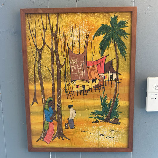 Vintage Milesian Village Signed Art ART