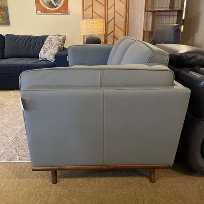 Karlstad Pewter Leather Sofa U SOFAS