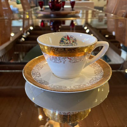 Vintage Ohio Souvenir Teacup & Saucer Set