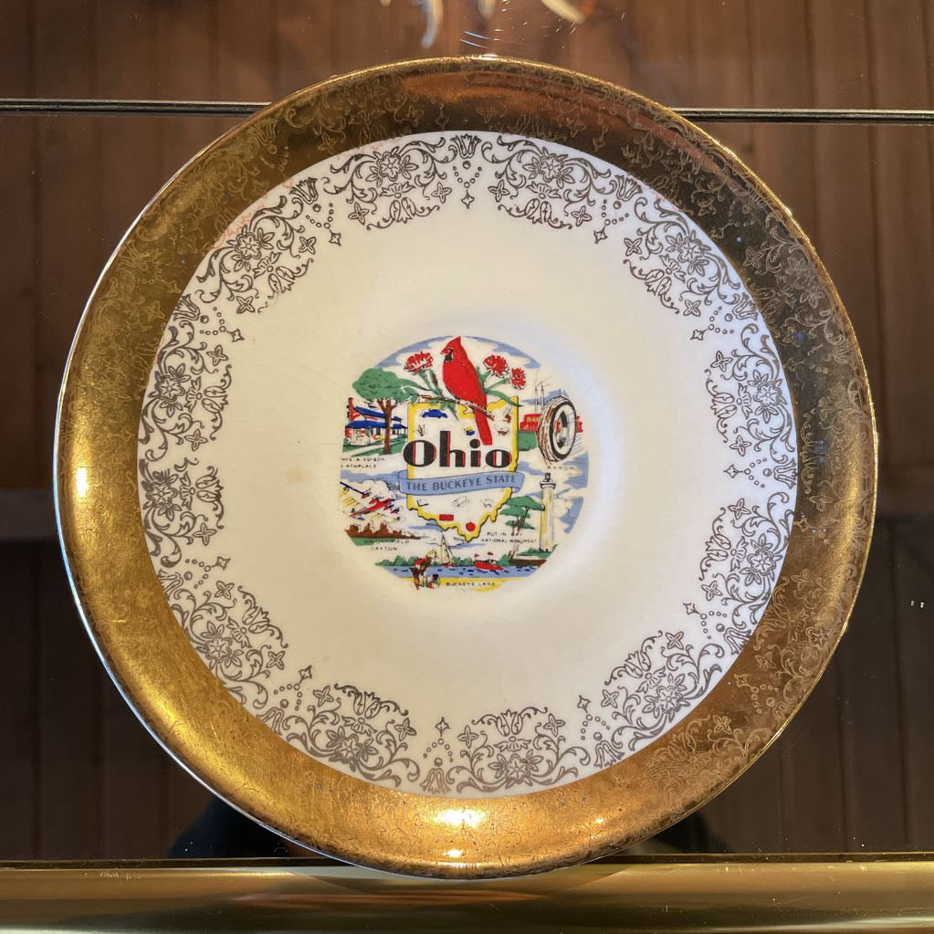 Vintage Ohio Souvenir Teacup & Saucer Set
