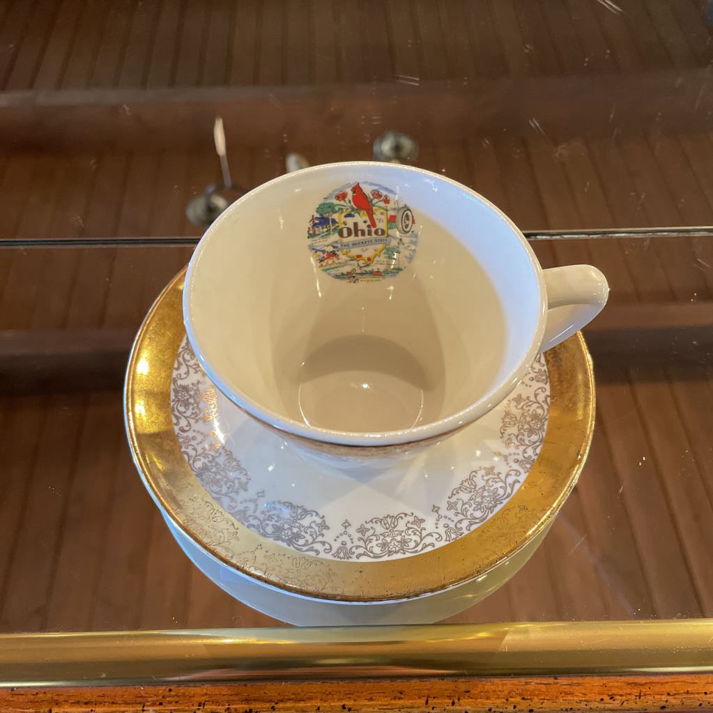 Vintage Ohio Souvenir Teacup & Saucer Set
