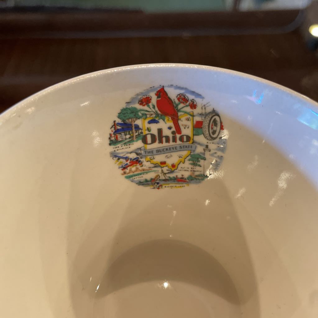 Vintage Ohio Souvenir Teacup & Saucer Set