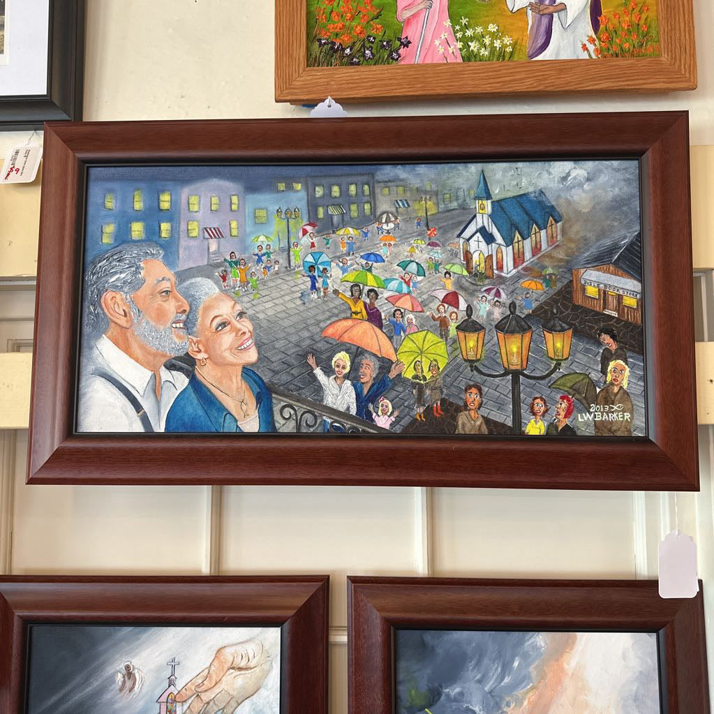 Cheering Umbrella People ART