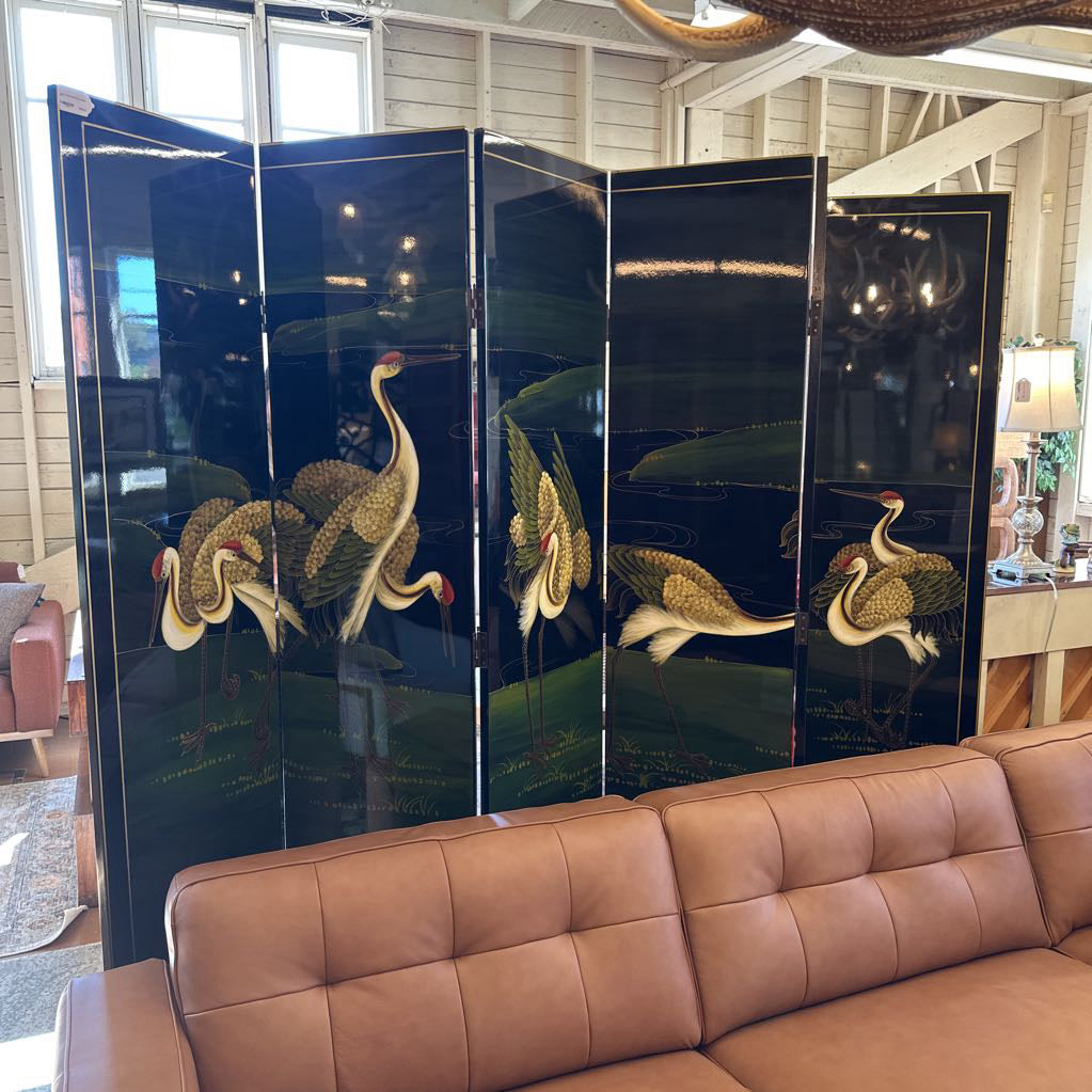 Large 6 Panel Asian Room Divider UNIQUE FINDS