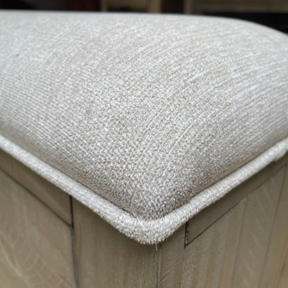 Grey Wood Plank Headboard w/ Bench & Storage Footboard QUEEN Bed Frame C BED FRAMES