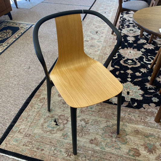 VITRA BELLEVILLE Black & Tan Bentwood Chair U ACCENT CHAIRS