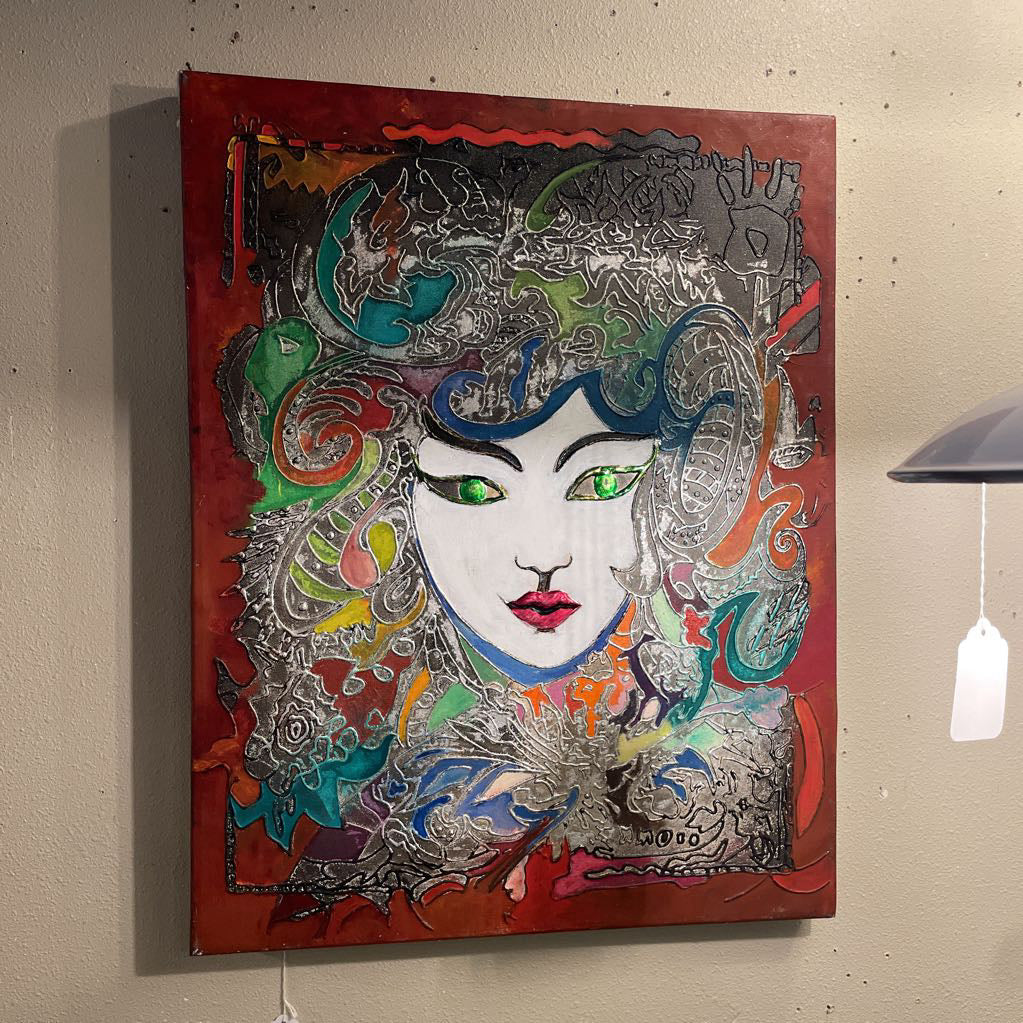 MICHAEL BOWEN (Silver w/ Colors Hair'd Woman) ART