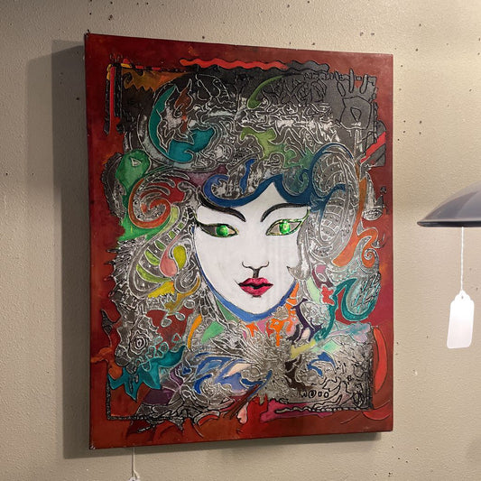 MICHAEL BOWEN (Silver w/ Colors Hair'd Woman) ART