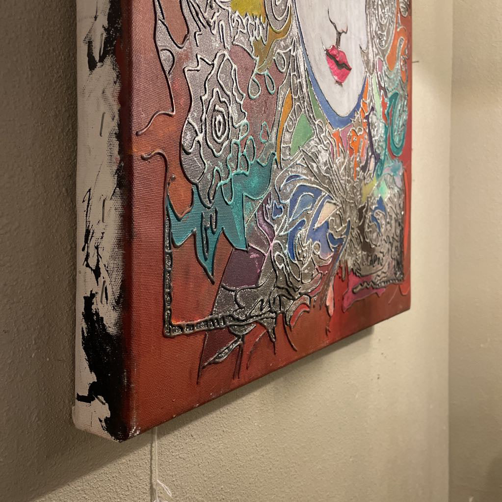MICHAEL BOWEN (Silver w/ Colors Hair'd Woman) ART