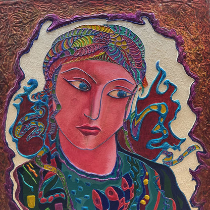 MICHAEL BOWEN (Woman w/ Turban & Jeweled Dress) ART