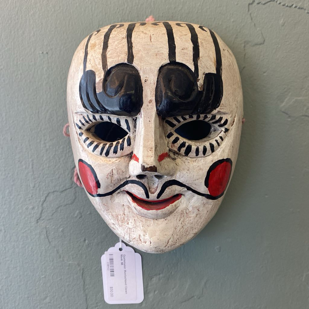 Guatemalan Mustachioed Clown Mask UNIQUE FINDS