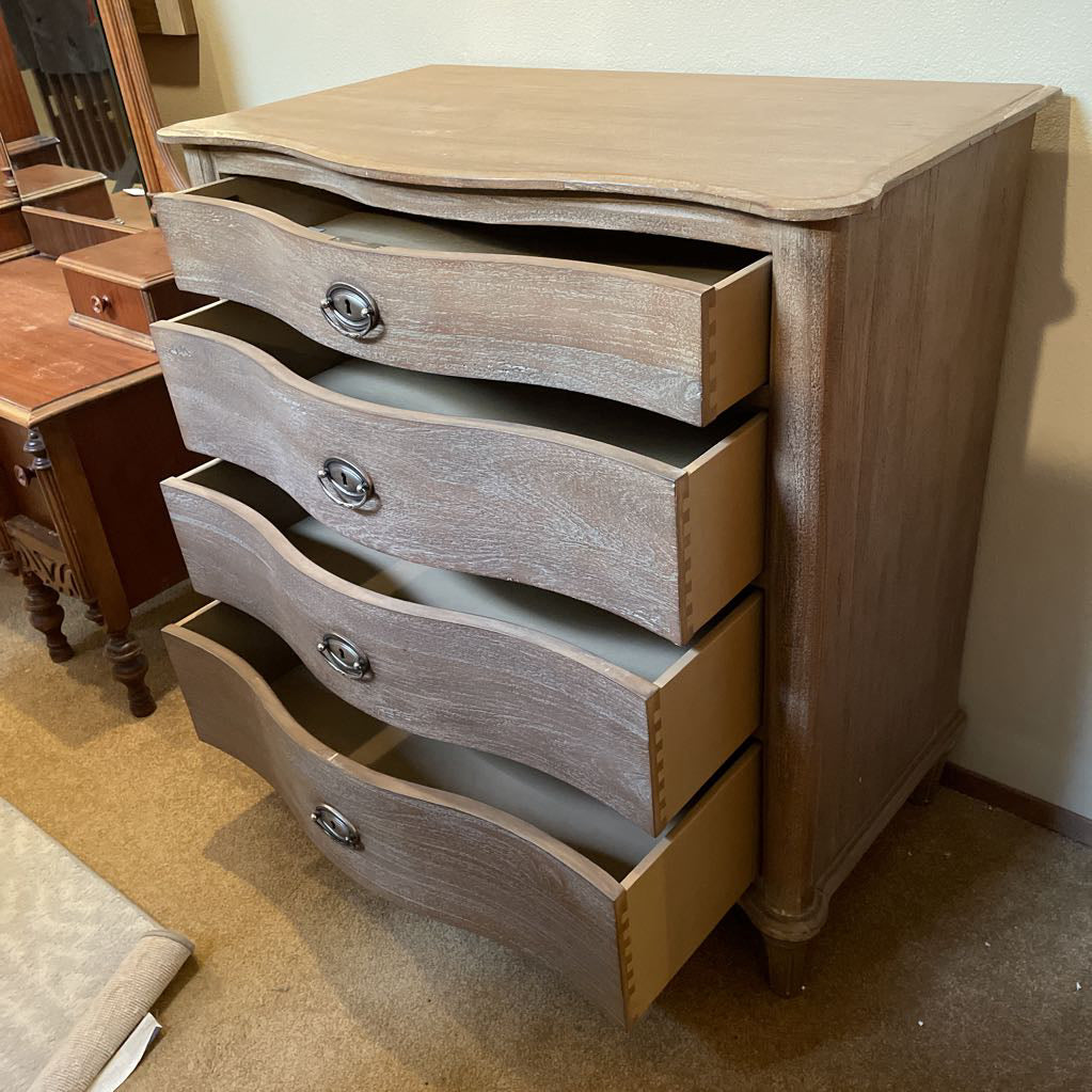 RH Grey French Provincial Chest of Drawers (as is)