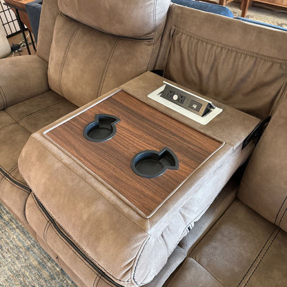 Manual 3 Seat Recliner w/ Center Console & Storage