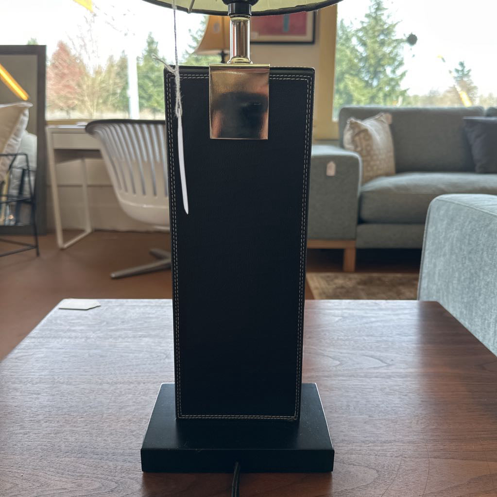 Contemporary Black Leather Lamp LAMPS