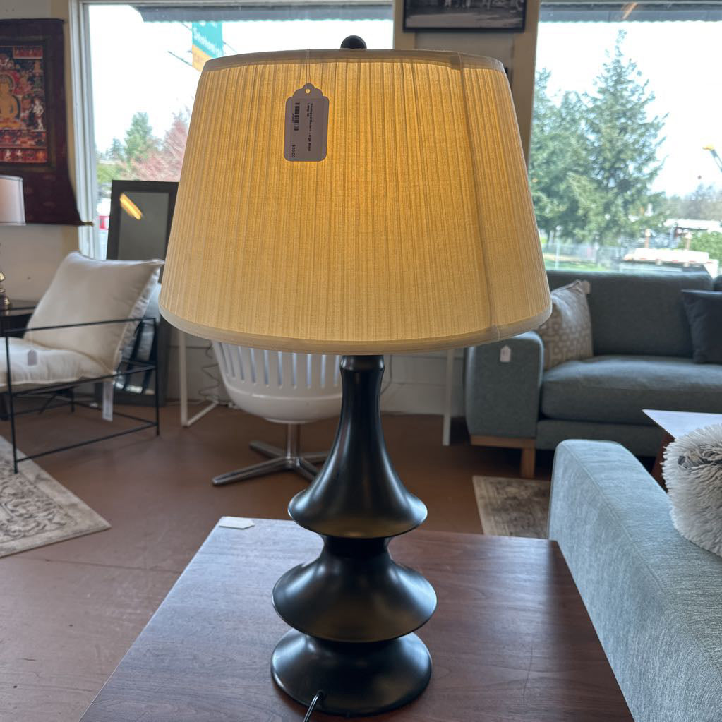 Scalloped Modern Large Black Lamp LAMPS