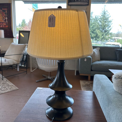 Scalloped Modern Large Black Lamp LAMPS