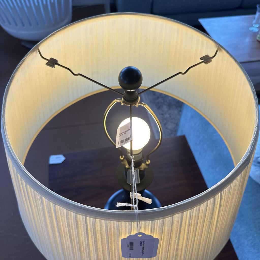 Scalloped Modern Large Black Lamp LAMPS